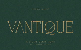 Vantique - Light Serif Font