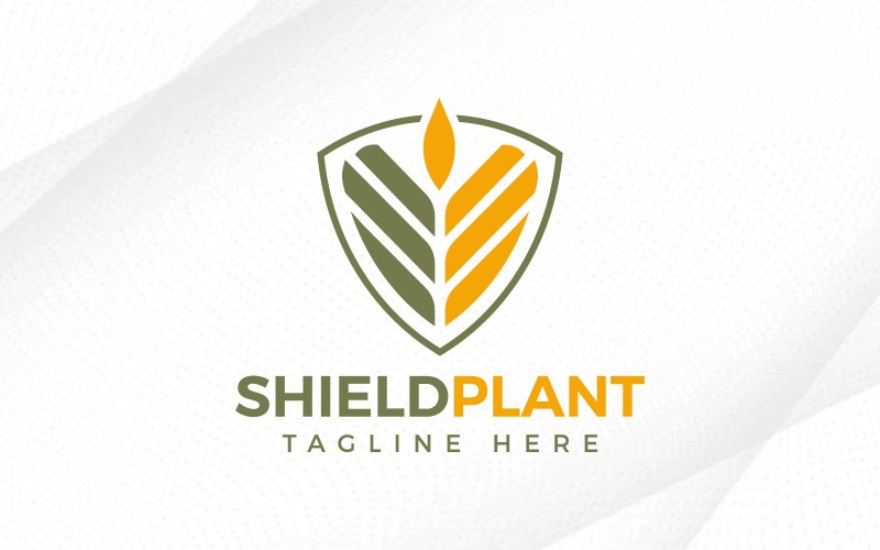 Agriculture Plant With Shield Logo Design Logo Template