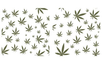 Canabis marijuana sign illustration design template v.10