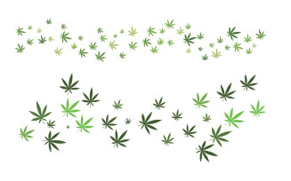 Canabis marijuana sign illustration design template v.5