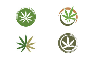 Canabis marijuana sign illustration design template v.6