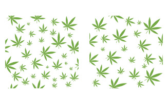 Canabis marijuana sign illustration design template v.8