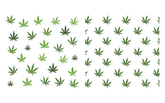 Canabis marijuana sign illustration design template v.9