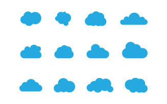 Cloud vector icon illustration design template v1.3