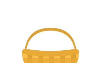 Handwoven Wicker Basket Illustration: Natural Fiber Craft for Rustic Home Decor