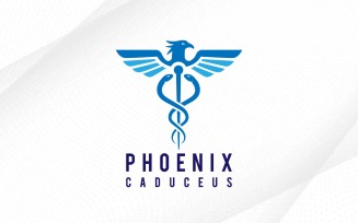 Medical Phoenix Caduceus Snake Logo Healthcare Clinic Medical Icon
