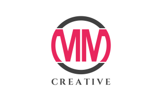 MM Letter Custom Design Logo Template