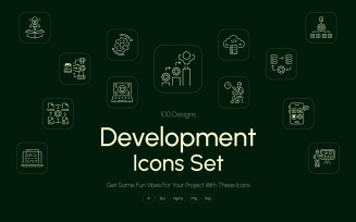 Modern Development Icon Art Set