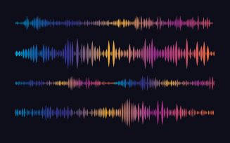 Music Sound Wave illustration design template v.3