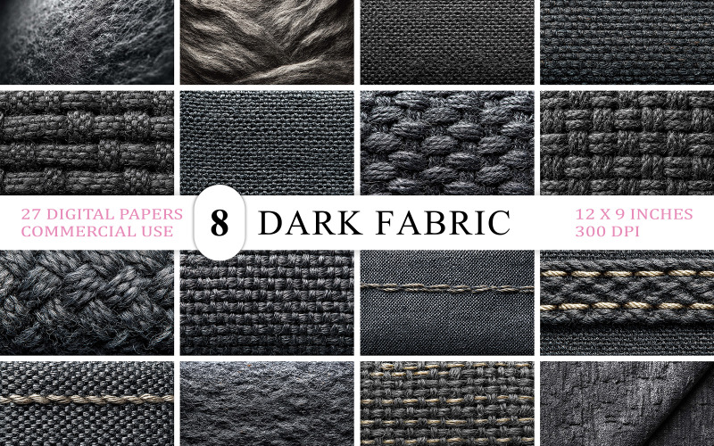 Premium Black Woven Fabric Texture Backgrounds | Dark Fabric Texture | Luxury Denim & Fabric