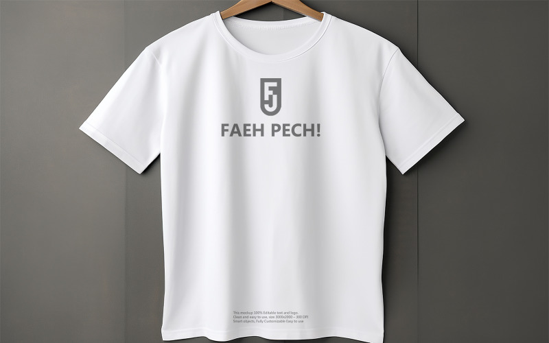 T-shirt mockup | Hanging white t-shirt mockup design Product Mockup