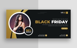 Black Friday Sale Social Media Cover Banner Template Ver-11