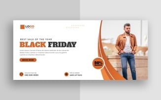 Black Friday Sale Social Media Cover Banner Template Ver-12