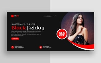 Black Friday Sale Social Media Cover Banner Template Ver-4