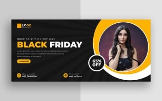 Black Friday Sale Social Media Cover Banner Template Ver-5
