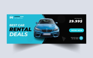 Car Rental Social Media Cover Banner Template Ver-1