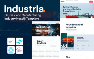 Industria - Modern Oil, Gas, and Industrial Engineering NextJS and TailwindCSS Template