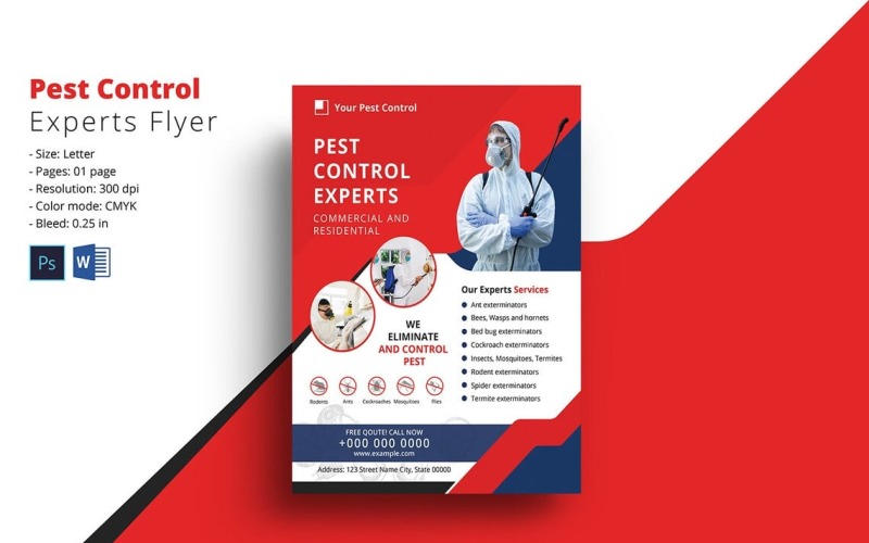 Pest Control Services Flyer Template Corporate Identity