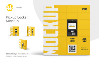 Pickup Locker Mockup PSD Template