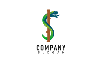 Unique Snake Logo Design Template