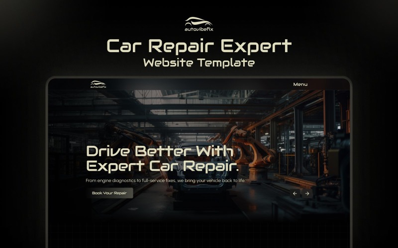 AutoVibefix - Car Repair Nextjs Template Landing Page Template