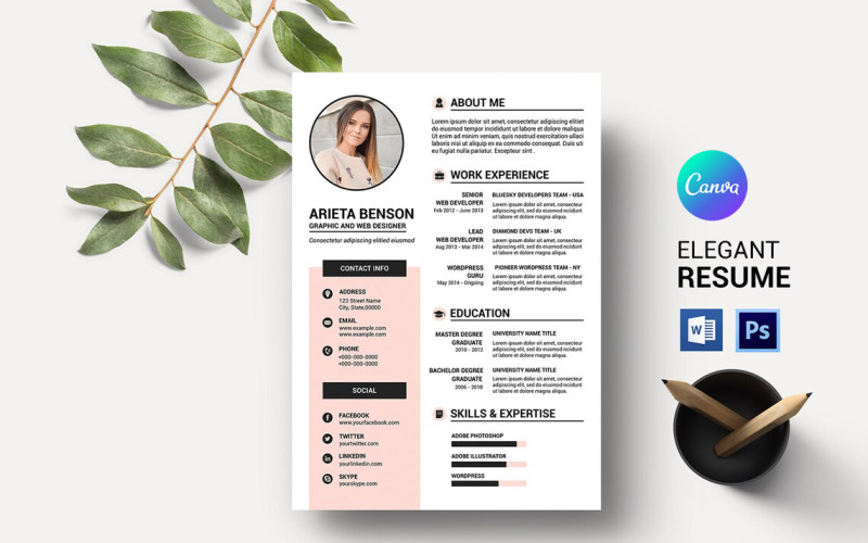 Minimal Resume Template for Professional Job Applications