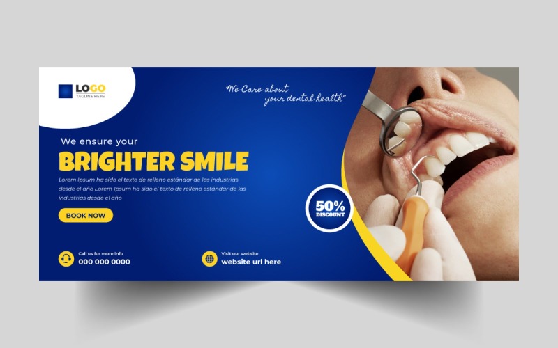 Dental Care Social Media Cover Banner Template Ver-6