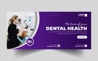 Dental Care Social Media Cover Banner Template Ver-8