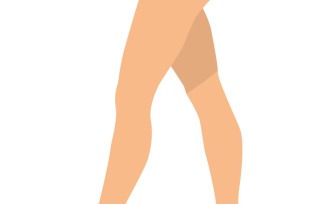 Elegant Young Woman Legs with Red Toenail Polish Illustration