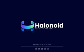 Gradient Modern Letter H Logo Design