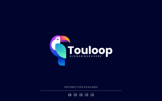 Gradient Modern Toucan Logo Design 321