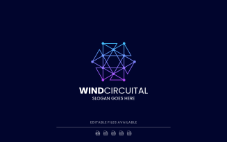 Gradient Modern Windmill Logo Design