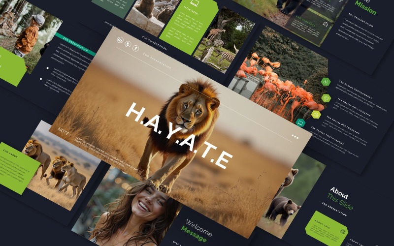 HAYATE Zoo Presentation Powerpoint PowerPoint Template