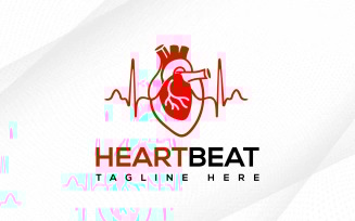 Medical Heart Beat Logo Design Heart Cardio Logo heart center specialist doctor cardio surgery logo