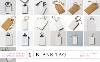 Minimalist Tag Mockup | Jpg Blank Tag Mockup JPG Bundle | JPG Tag Presentation | Kraft, Plastic