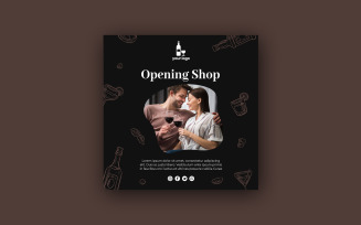 Opening Shop Social Media Template