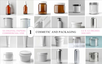 Skincare Container Jpg | Cosmetic Packaging JPG Mockup | Minimalist Cosmetic Mockup Jpg Background