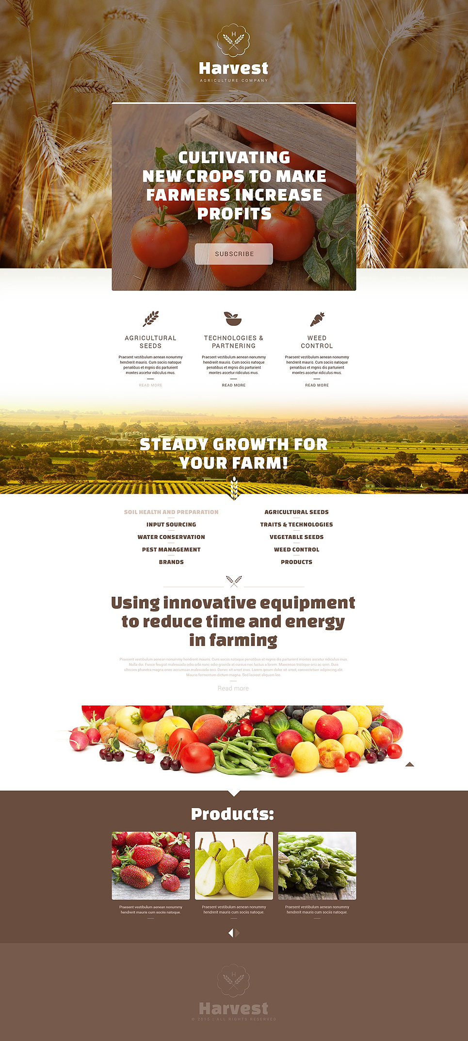 Agriculture Responsive Landing Page Template New Screenshots BIG