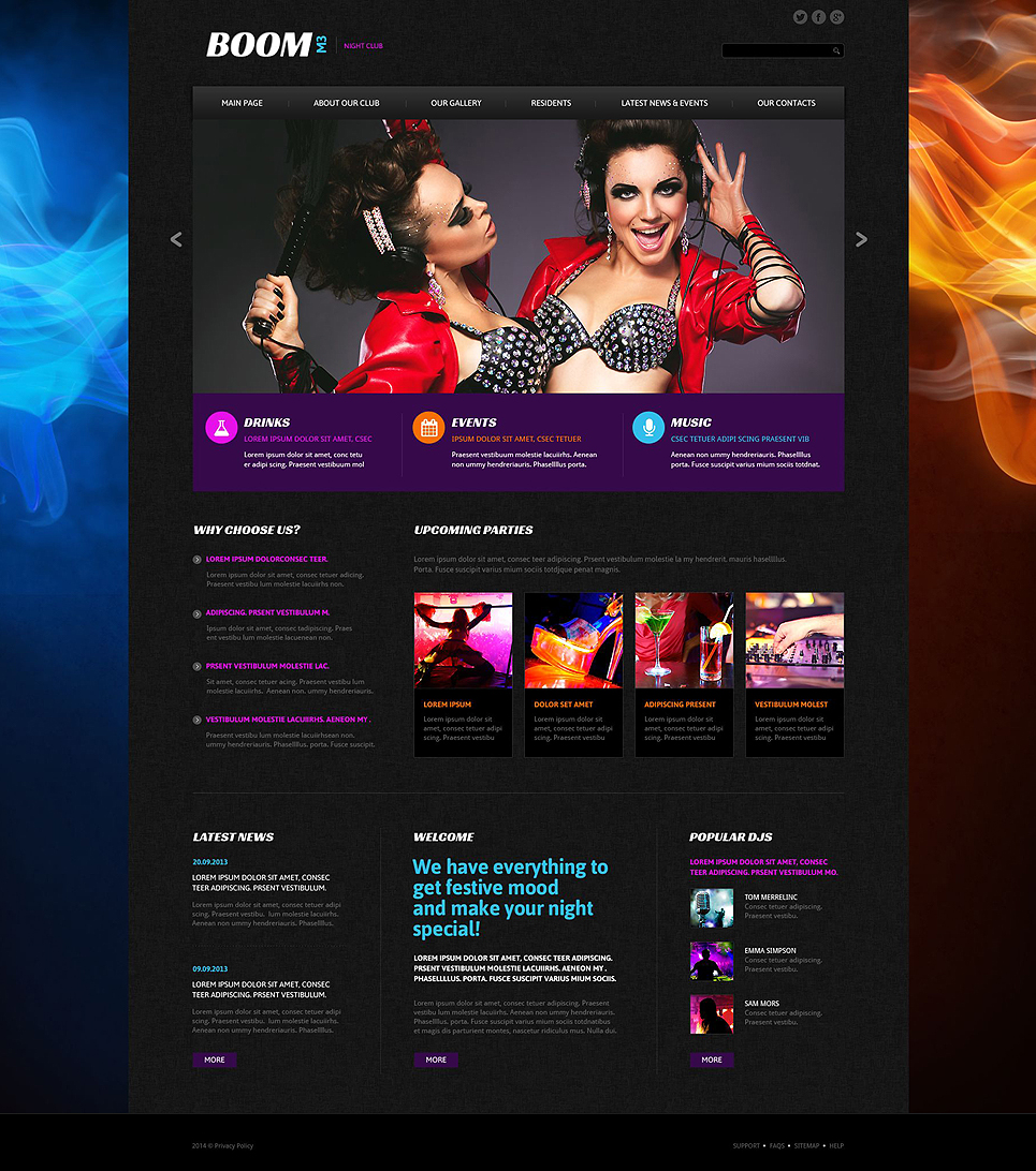 Boom M3 Website Template New Screenshots BIG