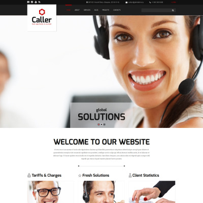 "Call Center" - адаптивний Joomla шаблон #53480