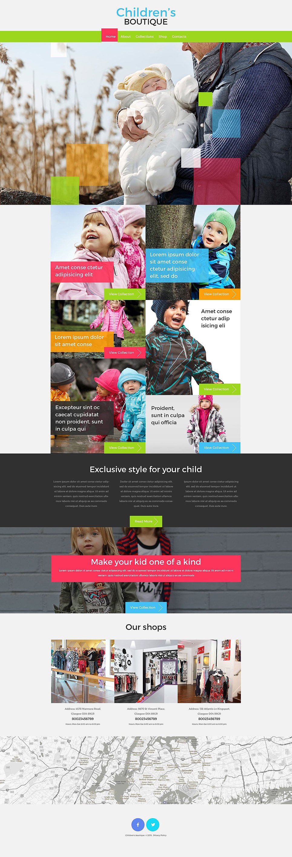 Children's Boutique Website Template New Screenshots BIG