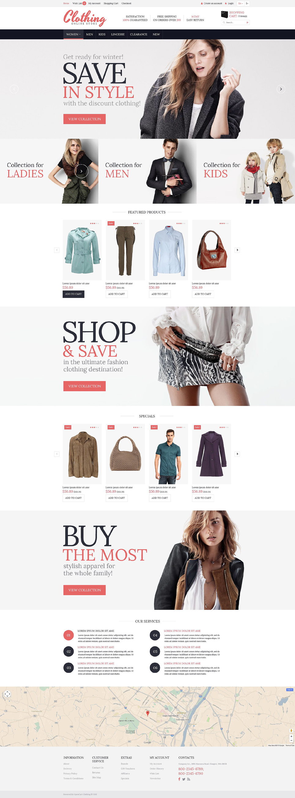 Clothing for Everyone OpenCart Template New Screenshots BIG