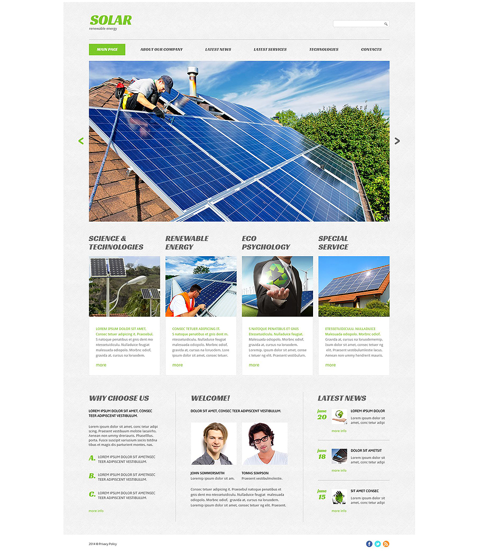 Eco Company Website Template New Screenshots BIG