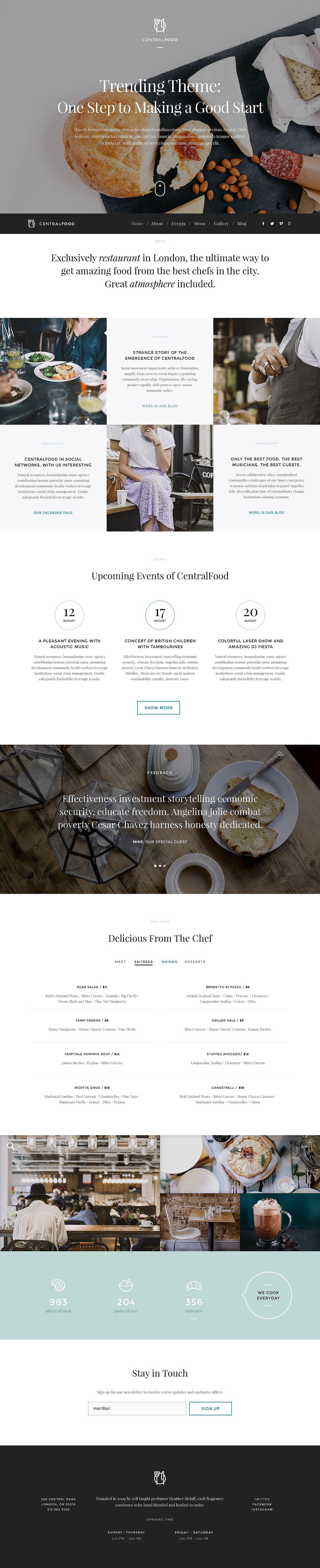 European Restaurant Responsive WordPress Theme New Screenshots BIG