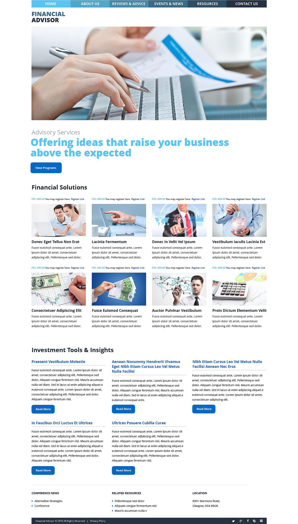 Financial Advisor WordPress Theme New Screenshots BIG