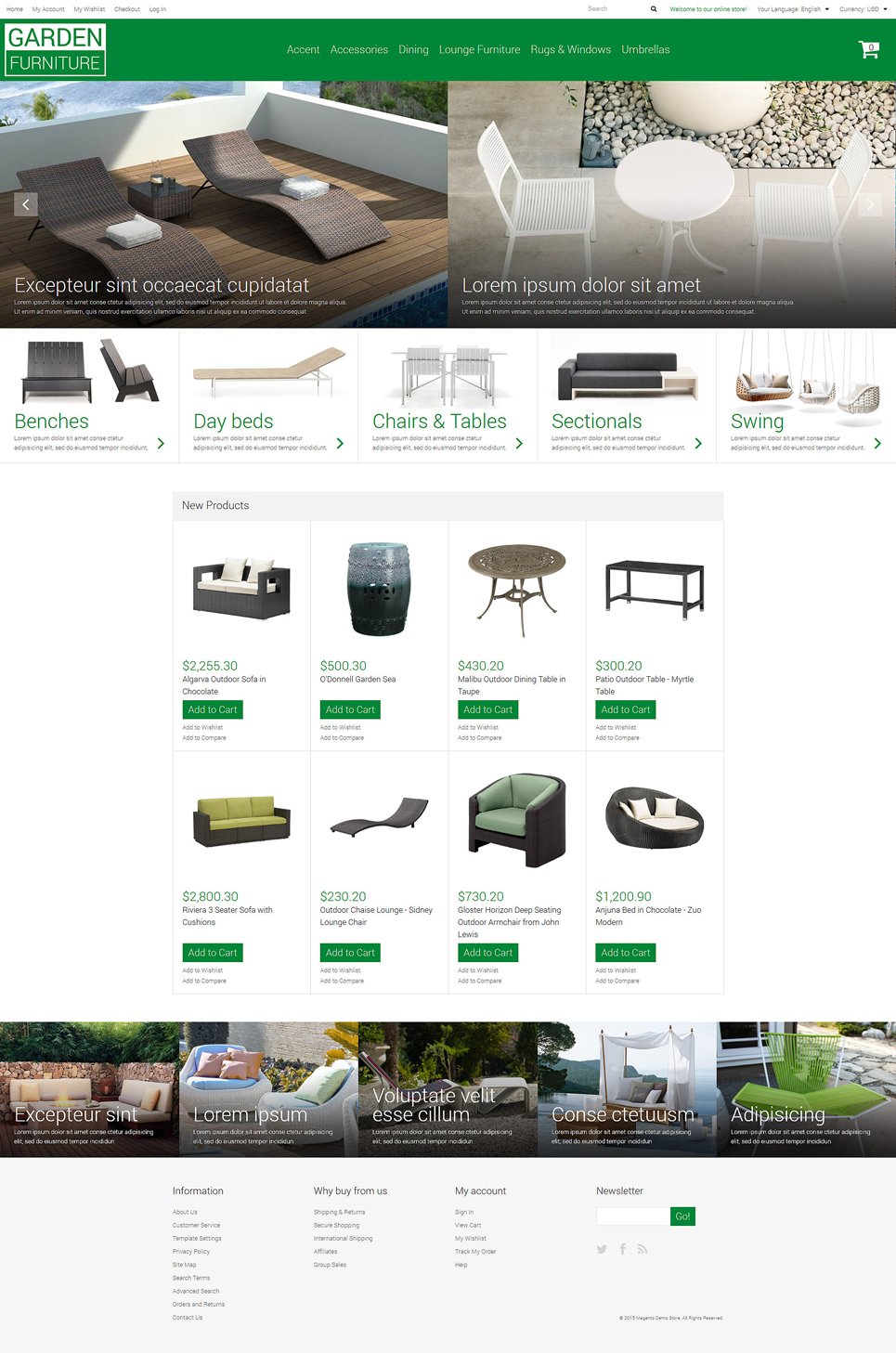 Garden Furniture  Sheds Magento Theme New Screenshots BIG