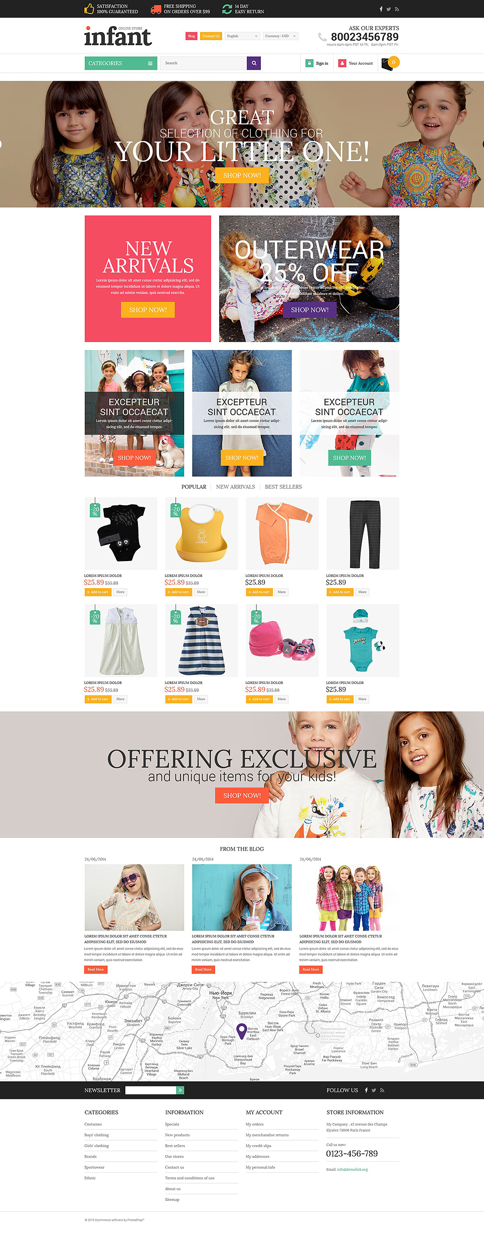 Infant Clothes PrestaShop Theme New Screenshots BIG
