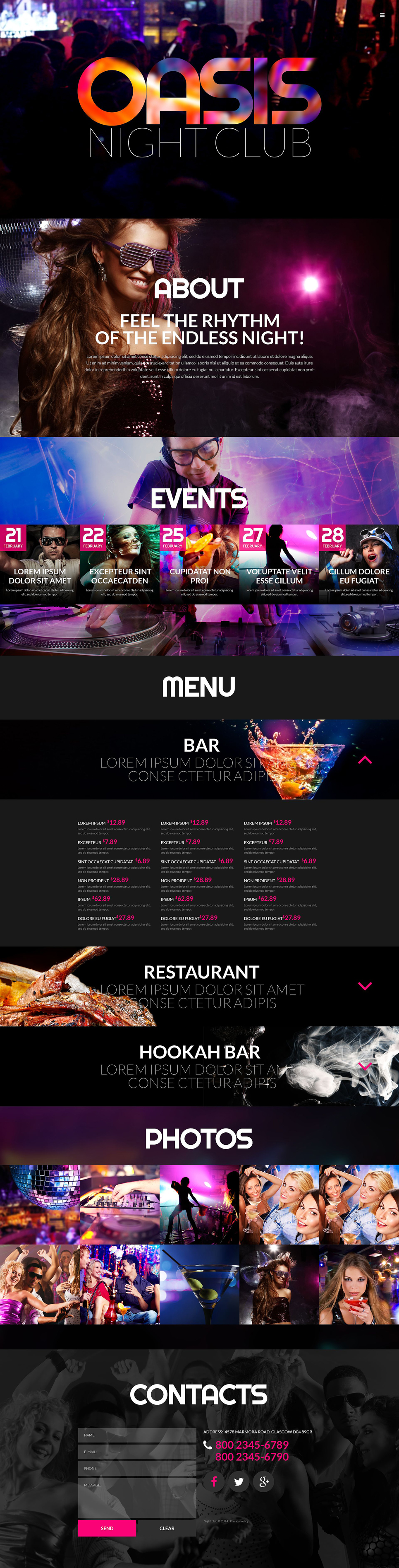 Night Club Responsive Website Template New Screenshots BIG