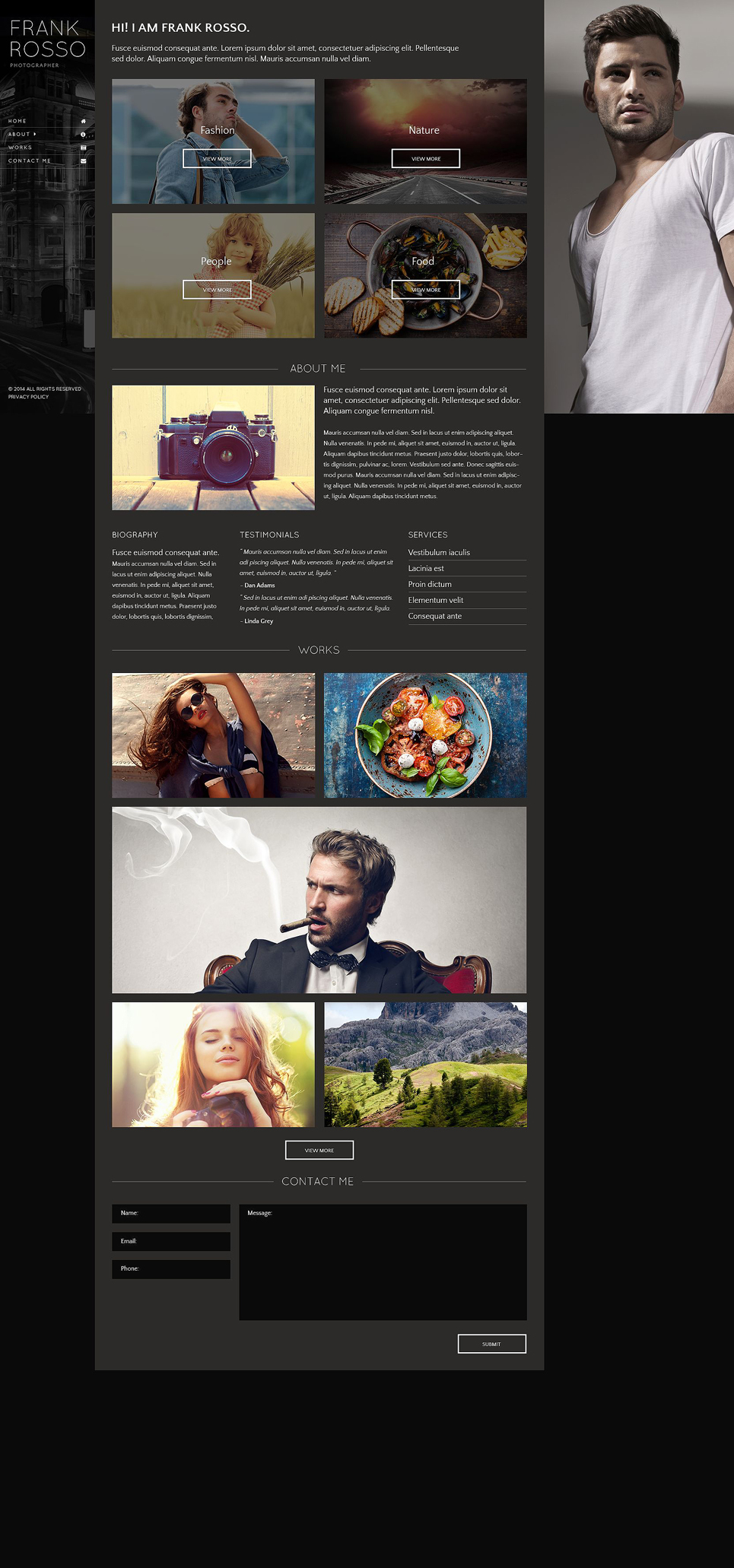 Photographer Portfolio Responsive Website Template New Screenshots BIG