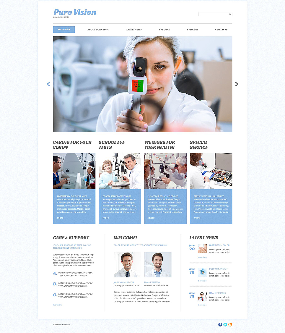 Pure Vision Website Template New Screenshots BIG